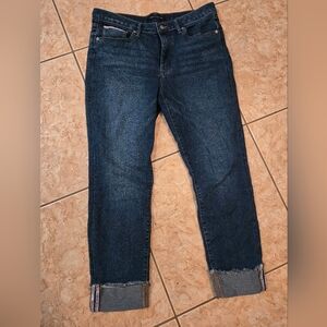 Tommy Hilfiger Dark Blue Ankle Jeans Tribeca Stretch Skinny Pants SIZE 12